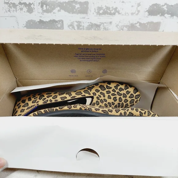 New Rothy's Spotted The Loafer Leopard Print Slip On Round Toe Loafers T433 - Picture 8 of 10